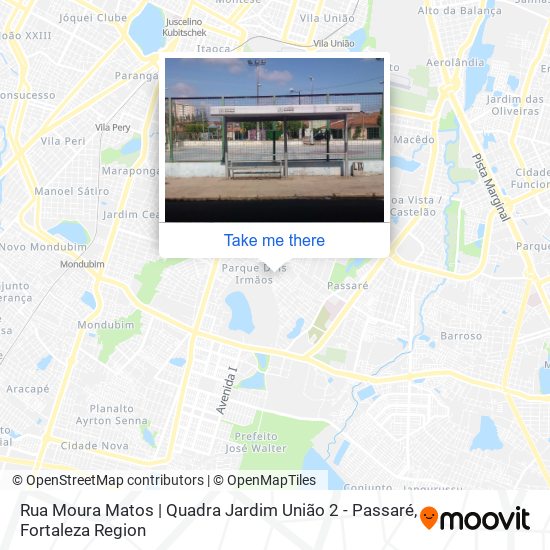 Mapa Rua Moura Matos | Quadra Jardim União 2 - Passaré
