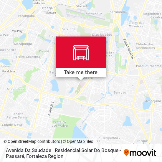 Avenida Da Saudade | Residencial Solar Do Bosque - Passaré map