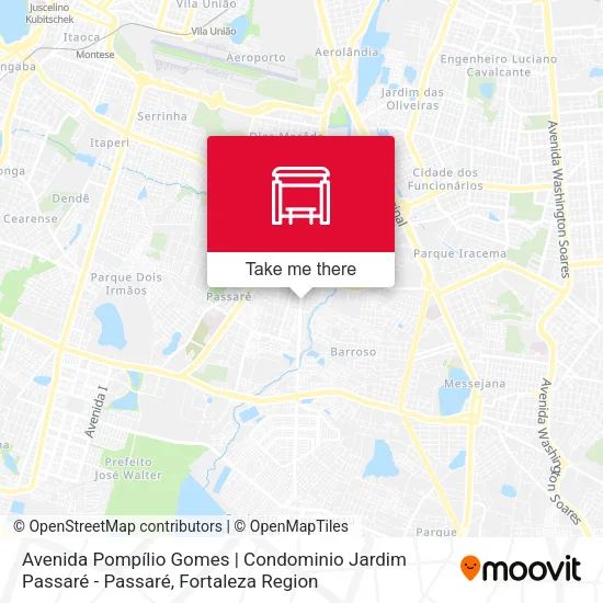 Avenida Pompílio Gomes | Condominio Jardim Passaré - Passaré map
