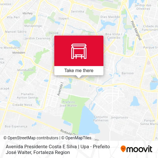 Avenida Presidente Costa E Silva | Upa - Prefeito José Walter map