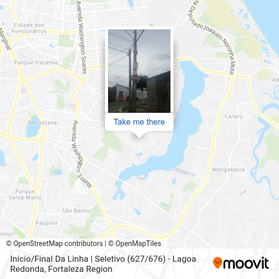 Início / Final Da Linha | Seletivo (627 / 676) - Lagoa Redonda map