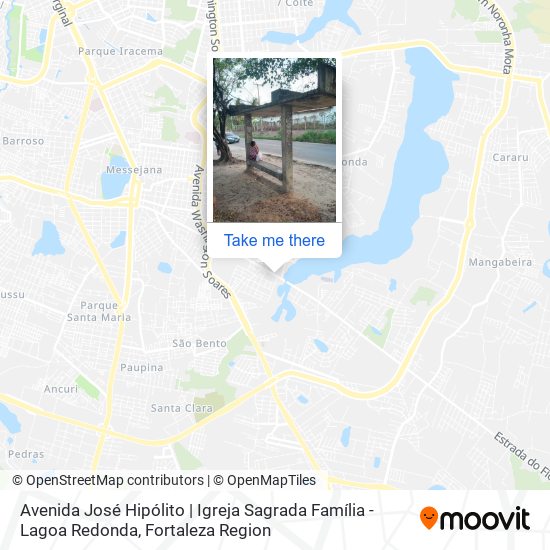 Avenida José Hipólito | Igreja Sagrada Família - Lagoa Redonda map