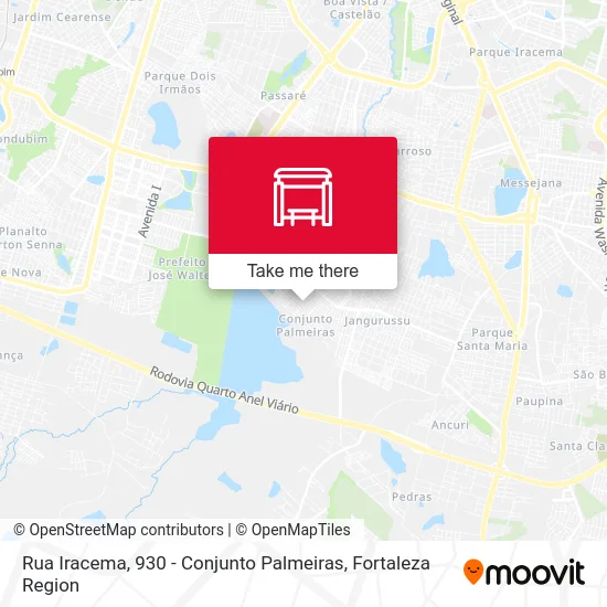 Rua Iracema, 930 - Conjunto Palmeiras map