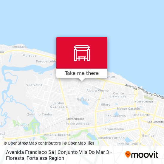 Mapa Avenida Francisco Sá | Conjunto Vila Do Mar 3 - Floresta