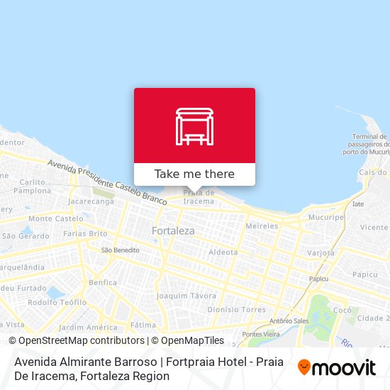 Avenida Almirante Barroso | Fortpraia Hotel - Praia De Iracema map