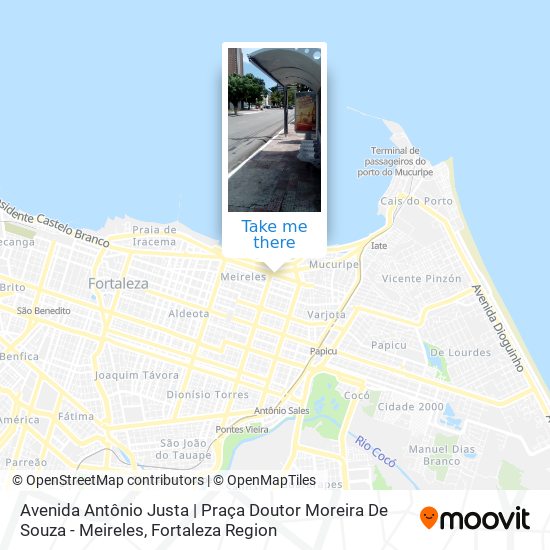Avenida Antônio Justa | Praça Doutor Moreira De Souza - Meireles map