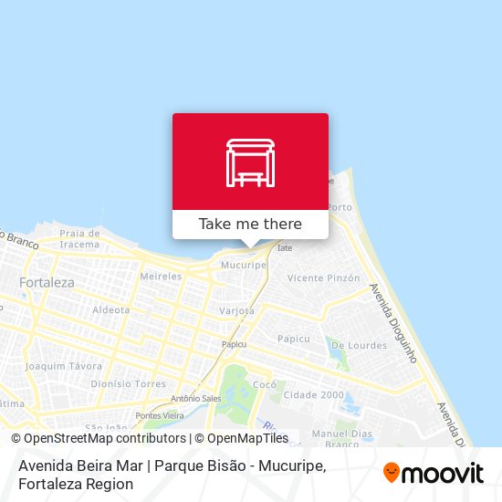 Mapa Avenida Beira Mar | Parque Bisão - Mucuripe