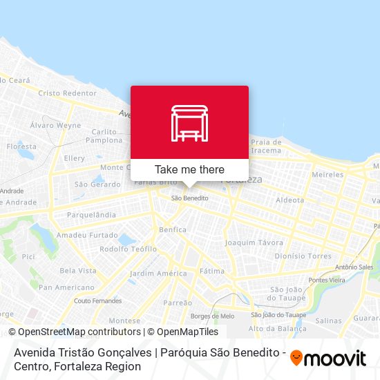 Avenida Tristão Gonçalves | Paróquia São Benedito - Centro map