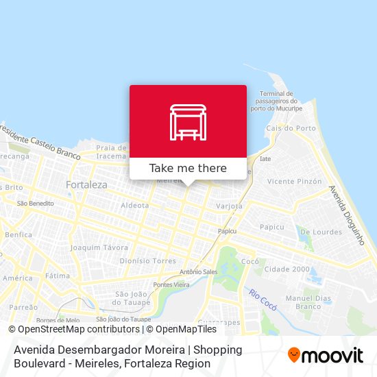 Mapa Avenida Desembargador Moreira | Shopping Boulevard - Meireles