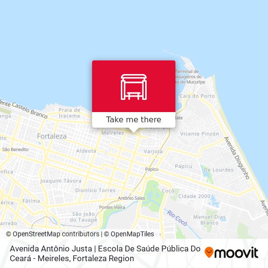 Avenida Antônio Justa | Escola De Saúde Pública Do Ceará - Meireles map