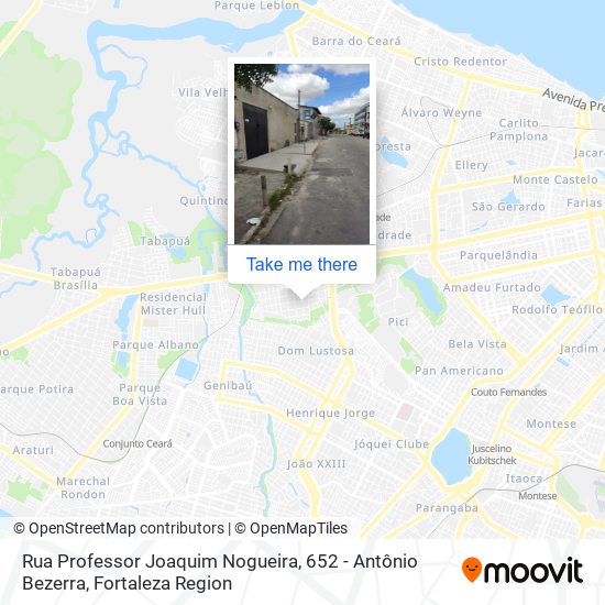 Rua Professor Joaquim Nogueira, 652 - Antônio Bezerra map