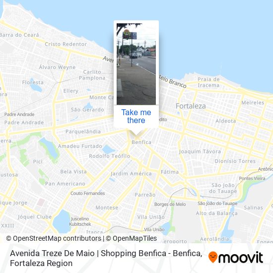 Mapa Avenida Treze De Maio | Shopping Benfica - Benfica