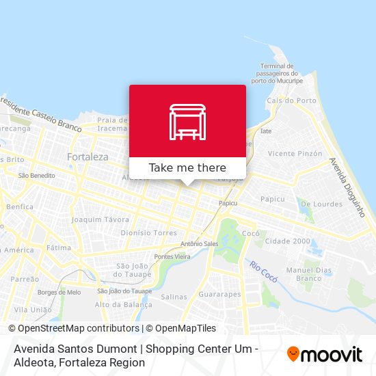 Mapa Avenida Santos Dumont | Shopping Center Um - Aldeota