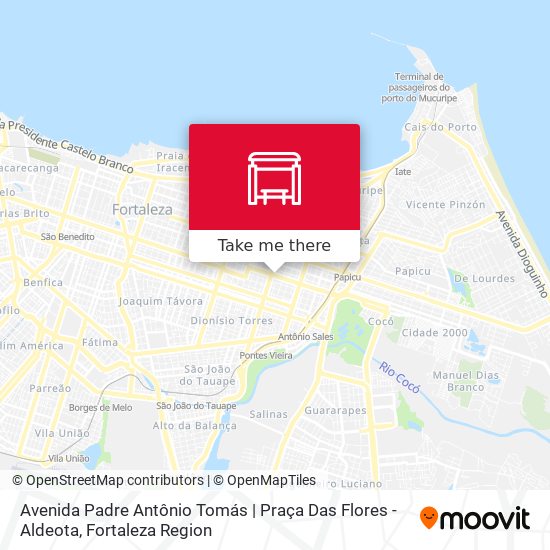 Mapa Avenida Padre Antônio Tomás | Praça Das Flores - Aldeota