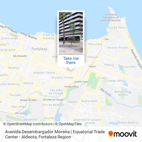 Mapa Avenida Desembargador Moreira | Equatorial Trade Center - Aldeota