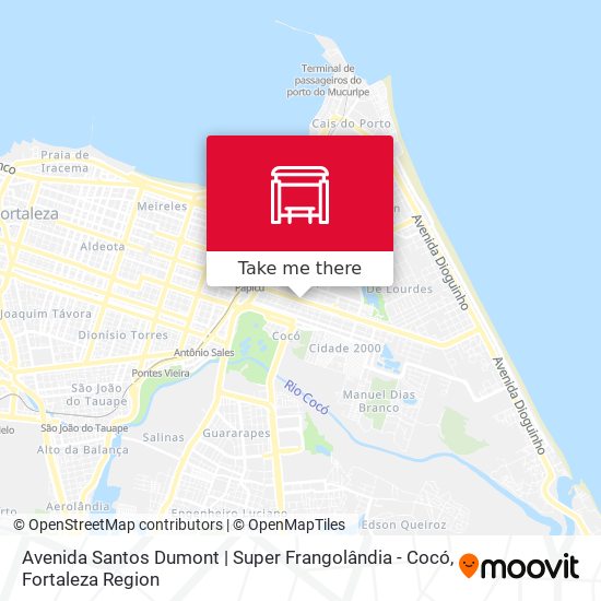 Mapa Avenida Santos Dumont | Super Frangolândia - Cocó