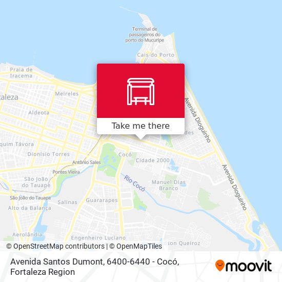 Mapa Avenida Santos Dumont, 6400-6440 - Cocó