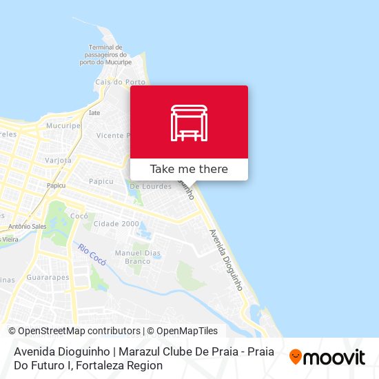 Mapa Avenida Dioguinho | Marazul Clube De Praia - Praia Do Futuro I