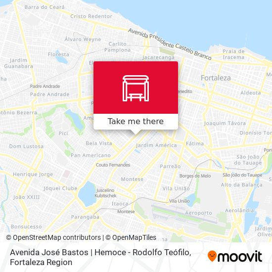 Avenida José Bastos | Hemoce - Rodolfo Teófilo map