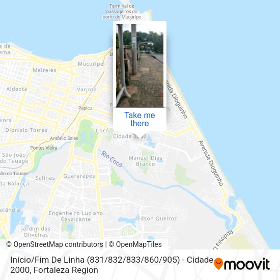 Início / Fim De Linha (831 / 832 / 833 / 860 / 905) - Cidade 2000 map