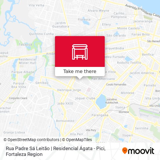 Rua Padre Sá Leitão | Residencial Ágata - Pici map