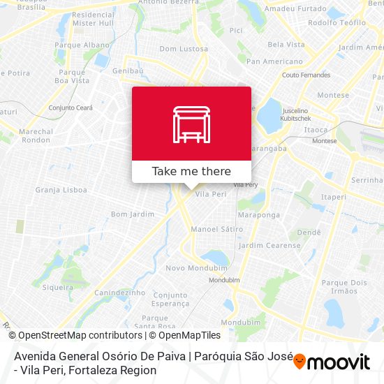 Avenida General Osório De Paiva | Paróquia São José - Vila Peri map