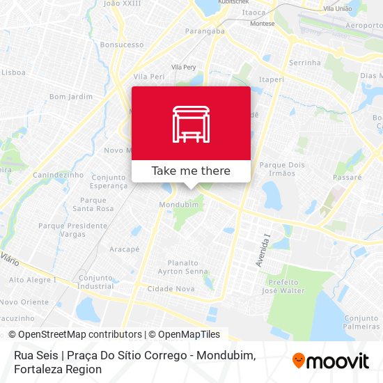 Mapa Rua Seis | Praça Do Sítio Corrego - Mondubim