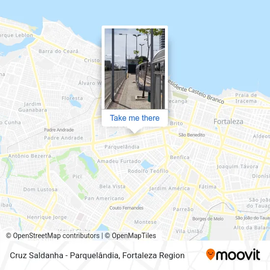 Cruz Saldanha - Parquelândia map