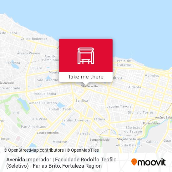 Mapa Avenida Imperador | Faculdade Rodolfo Teófilo (Seletivo) - Farias Brito