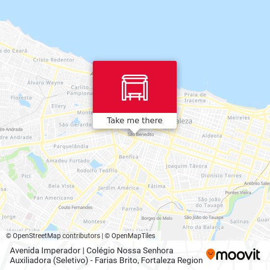 Avenida Imperador | Colégio Nossa Senhora Auxiliadora (Seletivo) - Farias Brito map