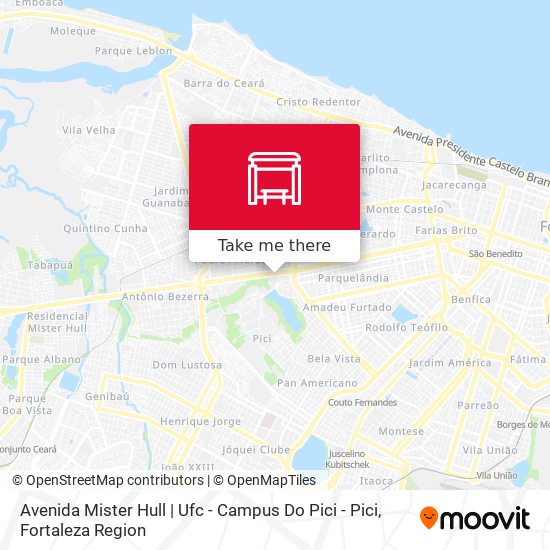 Mapa Avenida Mister Hull | Ufc - Campus Do Pici - Pici