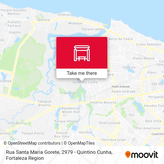 Rua Santa Maria Gorete, 2979 - Quintino Cunha map