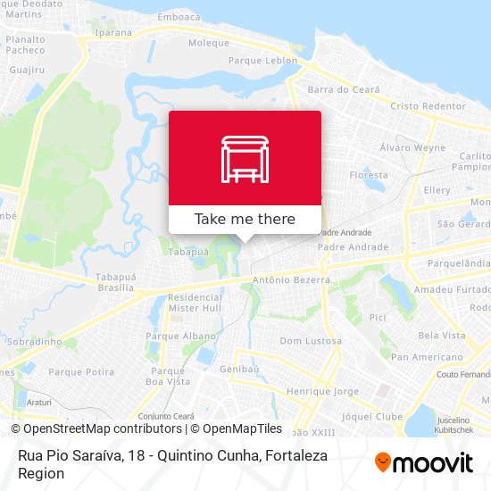 Rua Pio Saraíva, 18 - Quintino Cunha map