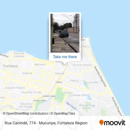 Rua Canindé, 774 - Mucuripe map