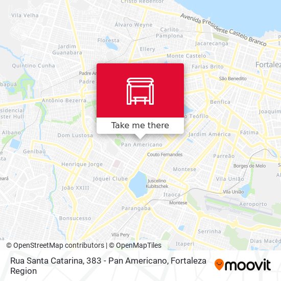 Mapa Rua Santa Catarina, 383 - Pan Americano