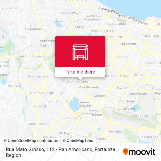 Rua Mato Grosso, 112 - Pan Americano map