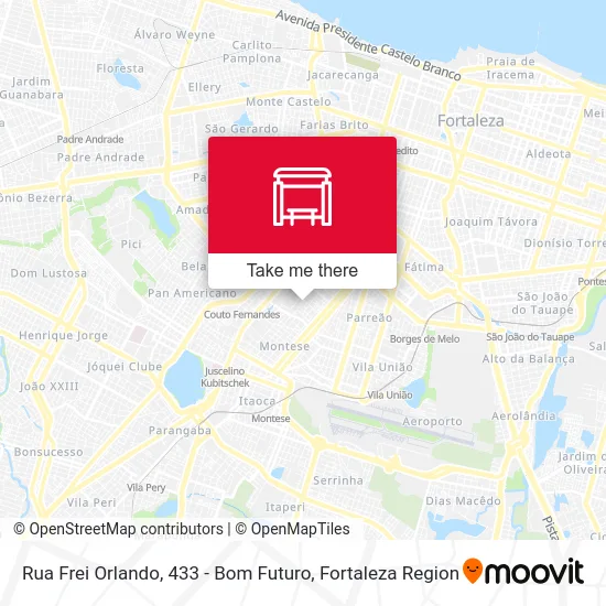 Rua Frei Orlando, 433 - Bom Futuro map