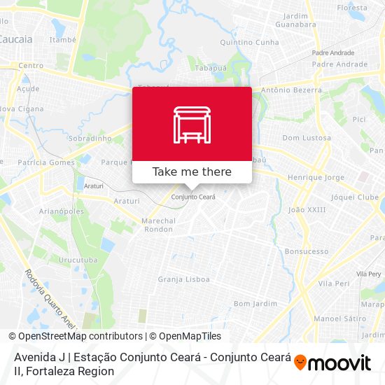 Mapa Avenida J | Estação Conjunto Ceará - Conjunto Ceará II