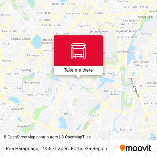 Rua Paraguaçu, 1956 - Itaperi map