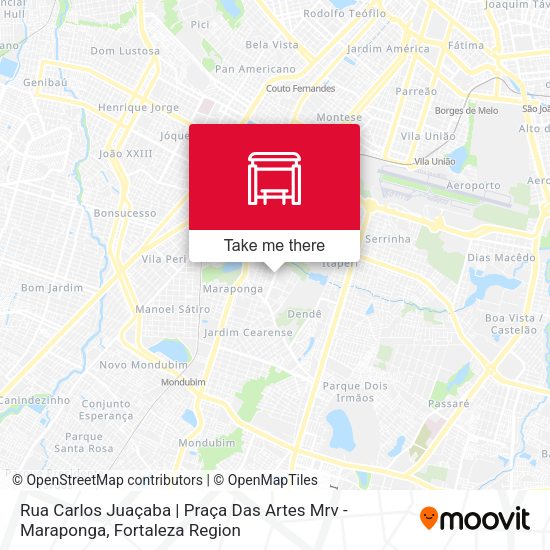 Rua Carlos Juaçaba | Praça Das Artes Mrv - Maraponga map