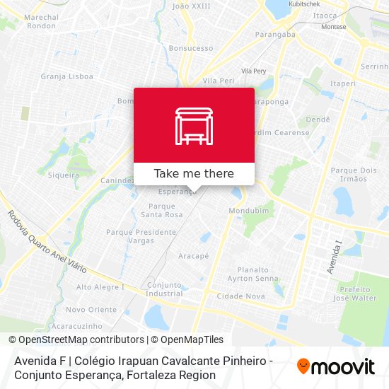 Avenida F | Colégio Irapuan Cavalcante Pinheiro - Conjunto Esperança map