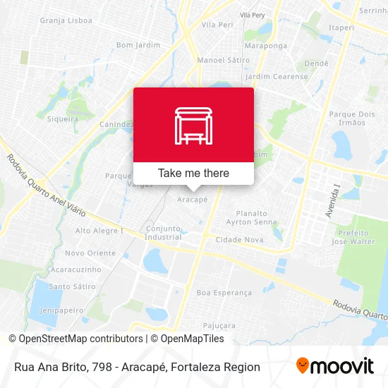 Rua Ana Brito, 798 - Aracapé map