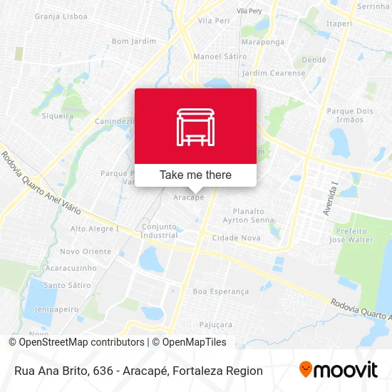 Rua Ana Brito, 636 - Aracapé map
