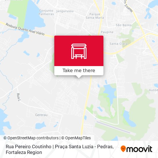Rua Pereiro Coutinho | Praça Santa Luzia - Pedras map