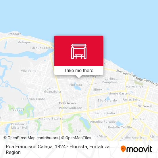 Rua Francisco Calaça, 1824 - Floresta map