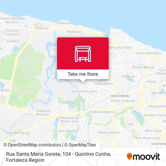 Rua Santa Maria Gorete, 104 - Quintino Cunha map