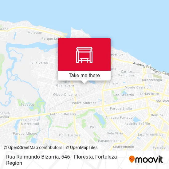 Rua Raimundo Bizarria, 546 - Floresta map