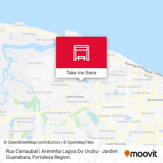 Mapa Rua Carnaubal | Areninha Lagoa Do Urubu - Jardim Guanabara