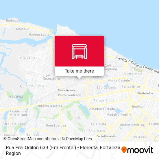 Rua Frei Odilon 639 (Em Frente ) - Floresta map