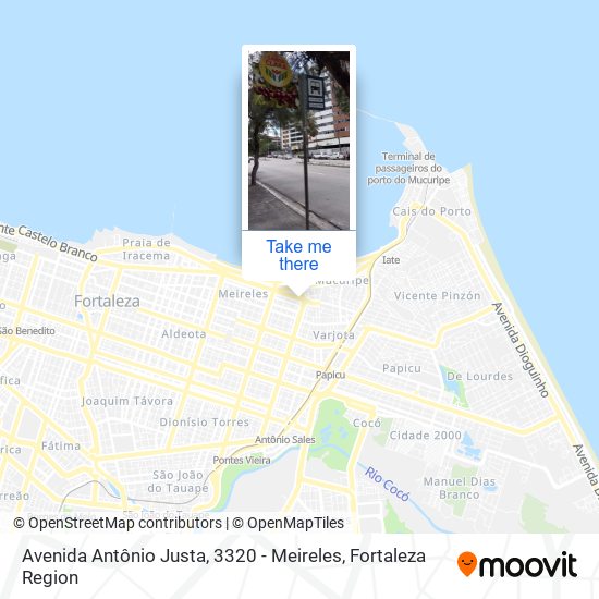 Mapa Avenida Antônio Justa, 3320 - Meireles